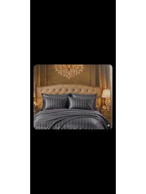 Odea Tr Deluxe Saten Nevresim Takımı (Antrasit, Tek Kişilik)