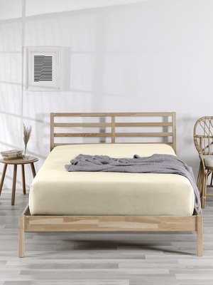 Odea Tr The Berb |%100 Pamuklu | Tek/çift Kişilik Lastikli Penye Çarşaf | Fitted Jersey (Krem, 160X200)