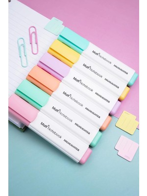 Odea Tr 6'li Highlighter Pastel Renk Fosforlu Kalem Seti
