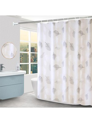 Odea Tr Duş Perdesi 180 x 180 Cm, Su Geçirmez Banyo Perdesi Eva Küf Önleyici Hızlı Kuruyan Banyo Perdesi Ev Otel Için 10 Kancalı