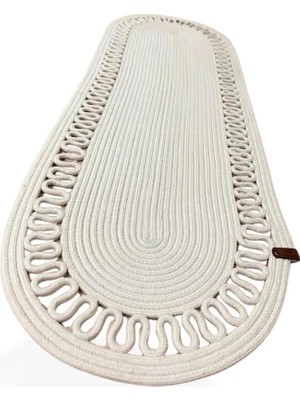 Odea Tr Bohem Jüt Haır Masa Sehpa Ünite Örtüsü Runner Amerikan Servis Yumşak Dokulu Doğal Malzeme Çift Taraflı Isıya Dayanıklı Ev Dekoru (Bej, 30 x 70 Cm)
