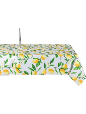 Odea Tr Lemon Bliss Dış Mekan Masa Örtüsü, Koleksiyon Leke Tutmaz ve Su Geçirmez, 60X120 W/fermuarlı