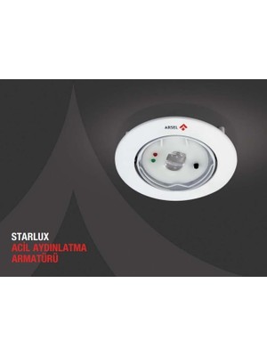 Odea Tr Arsel Starlux STA-101 Sıva Altı Acil Aydınlatma Armatürü Kesintide 60 Dak. Yanan