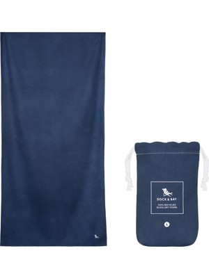 Odea Tr Essential Hızlı Kuruyan Plaj Havlusu - Hafif, Kompakt, Mikrofiber Spor, Fitness, Plaj, Havuz ve Seyahat Havlusu - Lacivert
