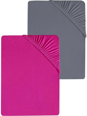 Odea Tr 2 Adet Düz Pamuklu Tek Kişilik 80 x 200 + 30 cm Lastikli Penye Çarşaf