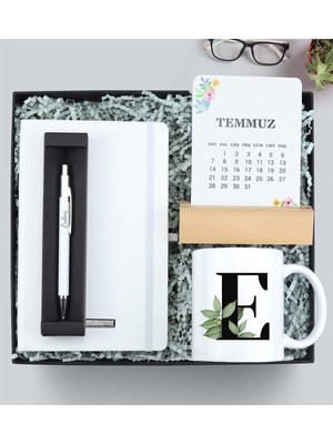 Odea Tr Beyaz Defter & Tükenmez Kalem & Kupa & Takvim Hediye Seti