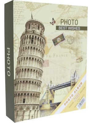 Odea Tr Rabsev Fotoğraf Albümü 10X15CM 200 Lük Pisa Kulesi Desenli Anı Albümü