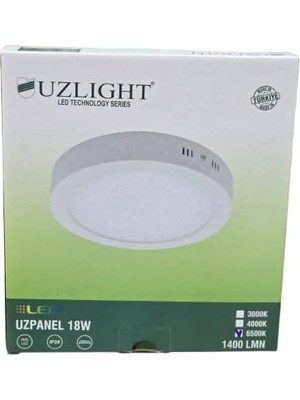 Odea Tr 18W Sıva Üstü Tavan LED Lamba Uzlıght 1400 Lümen Beyaz Işık