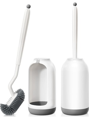 Odea Tr Klozet Fırçası Tutacağı Seti: 2 Paket Derin Temizleyici Silikon Tuvalet Temizleyici Scrubber Banyoda Kavisli Kıllı Kenar Altında Ölü Köşe Temizleyici - Modern Rv Tuvalet Dekoratif Aksesuarları