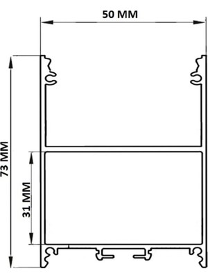 Odea Tr Lineer Sıva Üstü -Sarkıt 5CMX100 cm 300 Kelvin