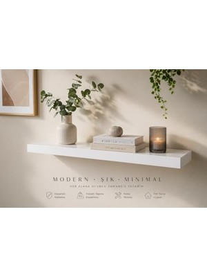 Mythriva Dekoratif Duvar Rafı | Modern Uçan Raf (20, 30, Santimetre)