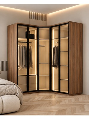 Zera Kum Beji Mdf Gardırop Elbise Dolabı Mdf Kapaklı 240X218X57