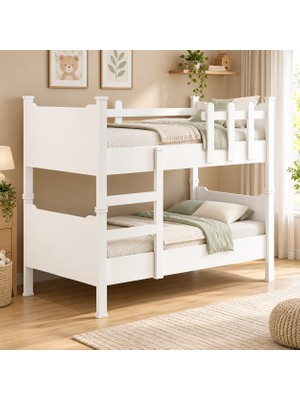 Moonra Home Çocuk Odası Ranza Tek Kişilik Yatağa Dönüşebilen Ranza Mdf Ranza R 1005 Tamamı Mdf Ayrılabilir Ranza