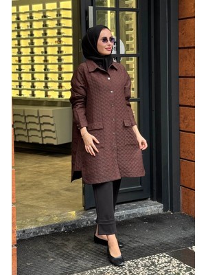 Invee Kapitone Gömlek 6879 Kahve