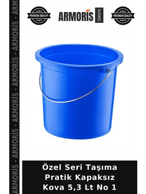 Armoris Özel Seri Taşıma Pratik Kapaksız Kova 5,3 Lt No 1