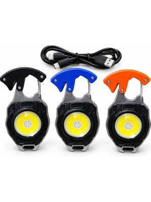 TUNAXX Kamp Plus Multi Fonksiyonel Fener Çok Amaçlı Şarjlı LED Işık - Acil Durum Kit -KARIŞIK RENK-