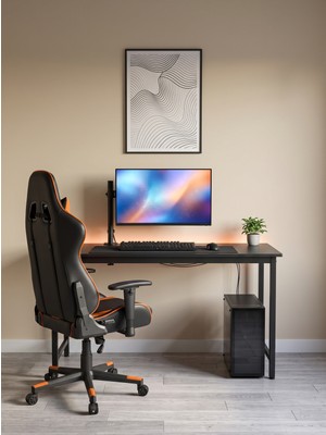 Wadlex Oyuncu Çalışma Masası Bilgisayar Masası Metal Ayaklı Ev ve Ofis Için