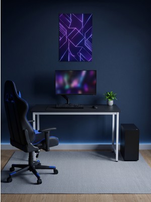 Wadlex Oyuncu Çalışma Masası Bilgisayar Masası Metal Ayaklı Ev ve Ofis Için