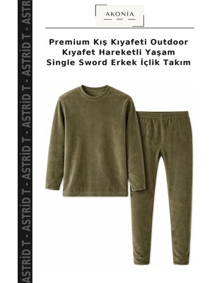 Premium Kış Kıyafeti Outdoor Kıyafet Hareketli Yaşam Single Sword Erkek Içlik Takım