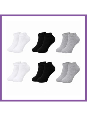 Bezos Kadın Bambu Patik Çorap 6'lı Paket, Siyah Beyaz Gri, Nefes Alan Nem Emici Yumuşak Günlük Spor Bilek Çorabı · Beden: 36-40 · Renk: Çok Renkli 6 Lı Bzoshb