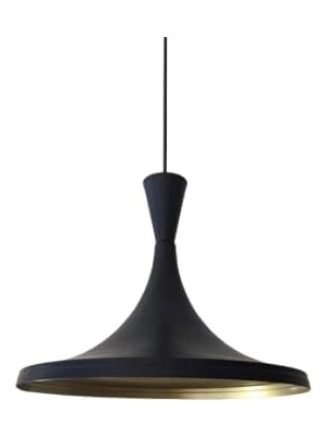 Tr Rsylight Retro Metal Sarkıt Avize Rustik Tekli Sarkıt Siyah Içi Beyaz Siyah Içi Gold RT50930