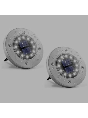 Tr 8 Ledli Solar Güneş Enerjili Beyaz Işık Su Geçirmez Bahçe Dekor Aydınlatma Lambası Bahçe