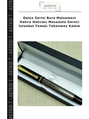 Delux Serisi Buro Malzemesi Hatıra Hatırası Masaüstü Gereci Istanbul Temalı Tükenmez Kalem