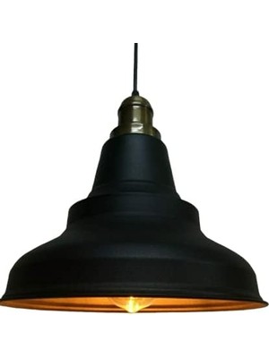Tr Rsylight Retro Metal Sarkıt Avize Rustik Tekli Sarkıt Siyah Eskitme Duylu Cafe Mutfak Aydınlat