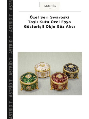 Özel Seri Swaroski Taşlı Kutu Özel Eşya Gösterişli Obje Göz Alıcı