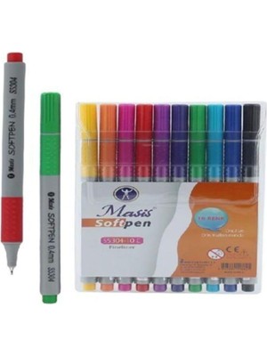 Tr Fineliner Softpen Kalem 10 Renk Pvc S5304-10C