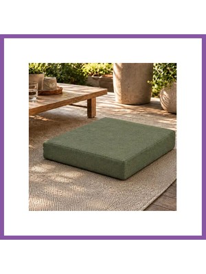 Bezos Kare Blok Minder · 50 × 50 × 7 cm | Haki | Dış Mekân Bzoshb