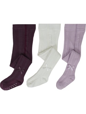Tr Bebek ve Çocuklar Için Külotlu Çorap | 3 Çift Pamuklu Kaymaz Taban Yumuşak Unisex Çorapla