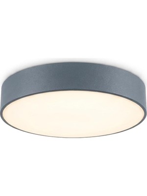 Tr Yuvarlak LED Plafonyer | Entegre 30W LED 4200LM 3000K | 30X10 cm Ölçü | Pütürlü Mavi | Salo