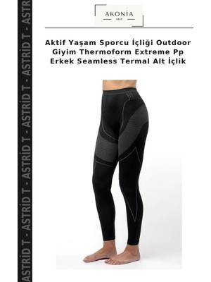 Aktif Yaşam Sporcu Içliği Outdoor Giyim Thermoform Extreme Pp Erkek Seamless Termal Alt Içlik