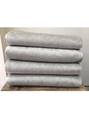 Tr Gri Kadife Baskılı Kaymaz Koltuk ve Çekyat Örtüsü 170 * 210 cm Gri 170 x 210