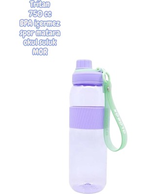 Tr Tritan 750 cc Bpa Içermez Spor Matara Okul Suluk, Mor