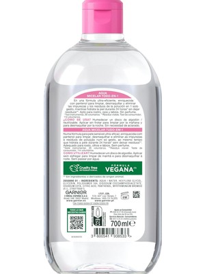 Skin Active Água Micelar Clássica Para Todos Os Tipos De Pele, Limpeza, Desmexa E Tonifica A Pele, Formato Máximo - 700 ml