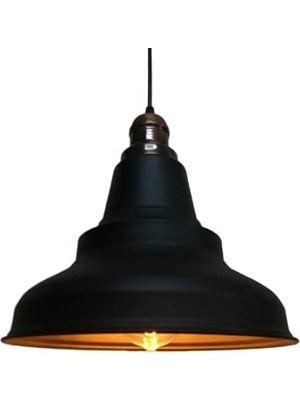 Tr Rsylight Retro Metal Sarkıt Avize Rustik Tekli Sarkıt Siyah Bakır Duylu Cafe Mutfak Aydınlatm