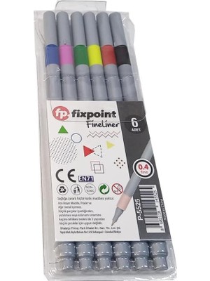 Tr Fineliner 6 Lı Ince Uçlu Kalem 1 Paket 6 Renk 0.4 mm Keçe Uçlu Kalem Renkli Işaretleme Yaz