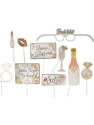 Vuralsin38 Benim - Rose Bride To Be Konuşma Balonu Seti 10 Adet