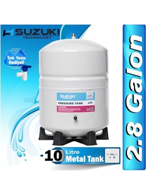Pratik Ev Su Arıtma Deposu, Su Arıtma Tankı(2.8 Galon) 10 L Metal Tank