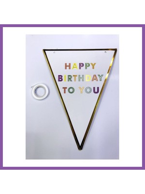 Bezos Happy Birthday To You Flama Bayrak Süs Bzoshb