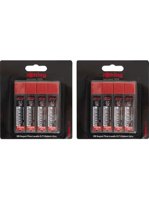 aklow akyoleticaret Super Polimer Kurşun Kalem Ucu (2b), 4'lü Paket, 0.7 mm - 2094211 2'li Set