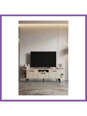 Bezos Mira Tv Sehpası Suntalam Ekru 160X35 cm Bzoshb