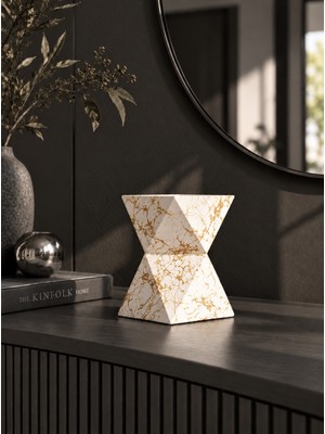 Betonmall Dekoratif Beton Obje 10X14 cm El Yapımı Modern Geometrik Tasarım Salon Orta Sehpa Konsol ve Masa Üstü Ev Dekorasyon Aksesuarı