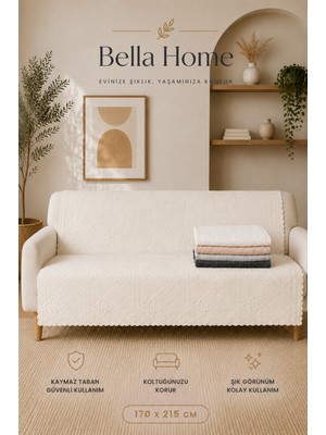 Bella Home Focus Koltuk Örtüsü | 170X215 cm | Yumuşak Peluş Dokulu | Dekoratif Çok Amaçlı Koltuk Şalı
