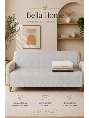 Bella Home Focus Koltuk Örtüsü | 170X215 cm | Yumuşak Peluş Dokulu | Dekoratif Çok Amaçlı Koltuk Şalı