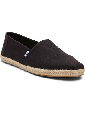   Erkek Espadril 10019894 Toms Alpargata Rope Recycled Cotton Slubby Woven Black