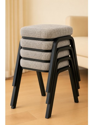 Ecowood Metal Tabure - 4 Adet