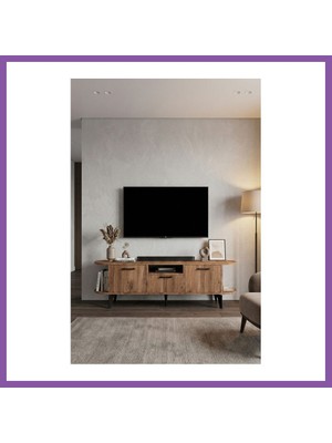 Bezos Mira Tv Sehpası Suntalam Siyah 160X35 cm Bzoshb